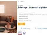 Éclairage LED mural et plafond chez Aldi au prix de 49€99